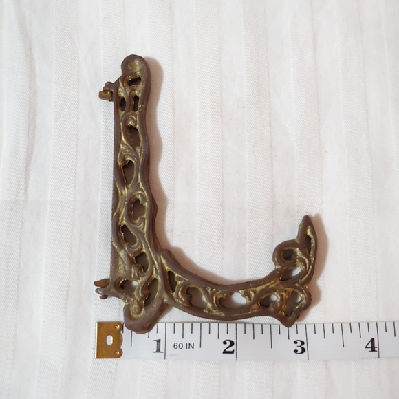 Antique Solid Brass Folding Display Stand * Photo Stand * Easel Stand - Picture 2 of 6